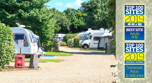 Practical Caravan, Best Adult Only Caravan Park, Regional Winner Somerset 2019