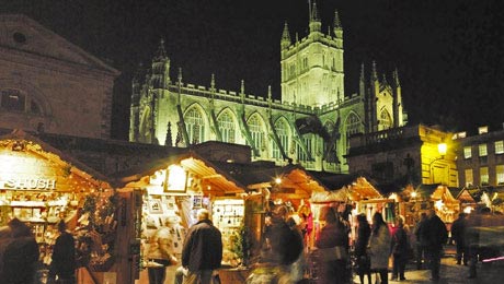 Visit Bath Christmas Market from Bath Chew Valley Caravan Park, Somerset