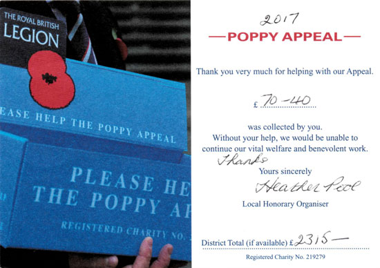 Poppy Appeal Certificate