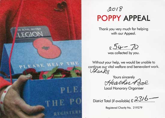 Poppy Appeal Certificate