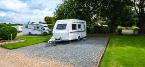 A standard hard standing pitch at Bath Chew Valley Caravan Park